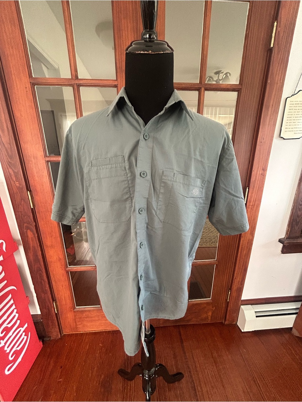 DICKIES TEMP-IQ Green Button Up Vented Shirt XL